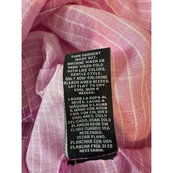 Zac & Rachel Purple Ombre Striped Tunic Top Roll Tab Casual Large Women's - Picture 7 of 7